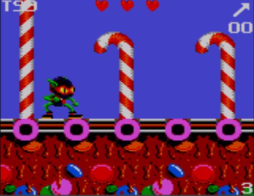 Zool - Game Gear game screenshot (1993) by Gremlin Graphics
